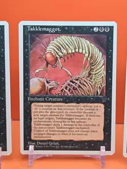 ⚫⚫⚫ (4) 1995 Magic The Gathering CHRONICLES TAKKLEMAGGOT PLAYED ⚫⚫⚫ - Image 3
