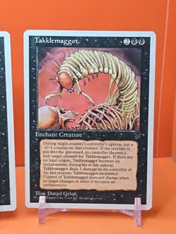 ⚫⚫⚫ (4) 1995 Magic The Gathering CHRONICLES TAKKLEMAGGOT PLAYED ⚫⚫⚫ - Image 5