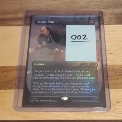 1x Tragic Slip, Borderless Art Foil, Secret Lair Drop 7043, Magic MTG NM 002 - Image 5