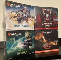 Magic the Gathering 4 Bundle Lot - New/Sealed - War of Spark Innistrad Domaria - Image 1