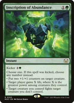 Inscription of Abundance [March of the Machine Commander] Magic MTG - Image 1
