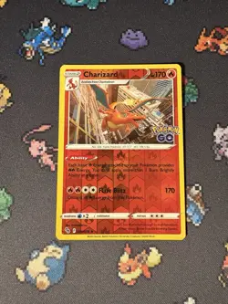 Pokemon Cards Charizard 010/078 Reverse Holo Rare Pokemon Go - (NM-) - Image 1