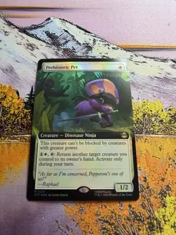 Prehistoric Pet - Foil - Extended Art Teenage Mutant Ninja Turtles MTG - Image 3