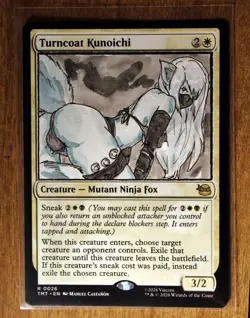 Turncoat Kunoichi Altered Art Hand Painted MTG Magic the Gathering Anime Girl - Image 1