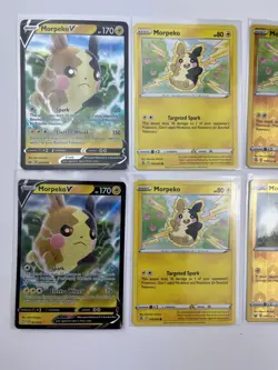 7 Card Lot Morpeko V Reverse Holo Sword Shield Pokemon TCG Common - Image 2