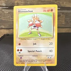 Pokemon Hitmonchan 7/102 Base Set Holo Rare Basic 70 HP 1999-2000 English - Image 1