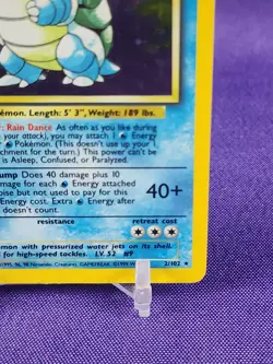 1999 Pokemon Blastoise 2/102 Holo - Image 4
