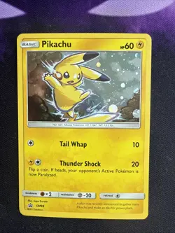 Pokemon Pikachu Promo Holo 2017 Sun & Moon Black Star SM98 - Image 1