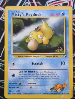 Pokemon TCG - Misty's Psyduck [W Stamped] 054/132 Wotc Promo (Damaged) - Image 1