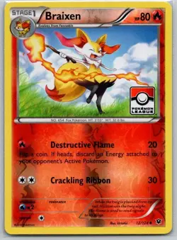 Braixen - 12/124 (Pokemon League) 012/124 Reverse Holo League & Championship Car - Image 1