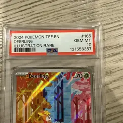 2024 Pokemon TEF EN Deerling Illustration Rare PSA 10 Gem Mint - Image 2