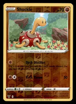 Shuckle 085/185 Uncommon Vivid Voltage Pokemon Reverse Holo Lightly Played - Image 1