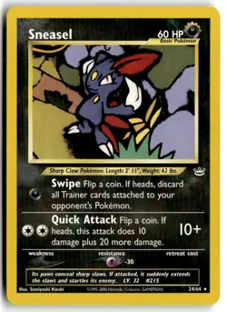 2001 Pokemon - Neo Revelation Sneasel #24/64 - Image 1