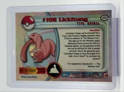 LICKITUNG 1999 TOPPS POKEMON TV ANIMATION SERIES 2 BLUE LOGO 108 Q0899 - Image 2