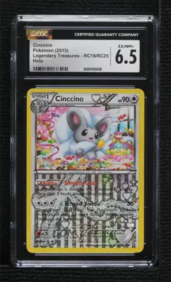 Cinccino Pokemon Black & White Legendary Treasures Radiant Collection CGC 6.5 - Image 1