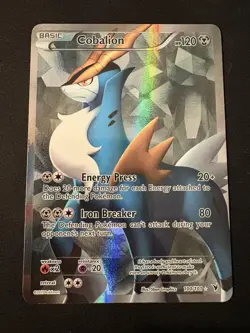 Pokemon Black And White Noble Victories Cobalion 100/101 Full Art - Image 1