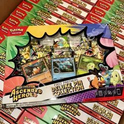 LOT OF 10 Pokemon TCG Mega Evolution Ascended Heroes Deluxe Pin Collection NEW - Image 1