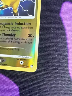 Raichu 15/123 LP Reverse Holo Rare Mysterious Treasures 2007 Pokemon TCG - Image 4