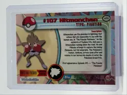 HITMONCHAN 1999 TOPPS POKEMON TV SERIES 1 FOIL BLUE LOGO 107 Q0899 - Image 2