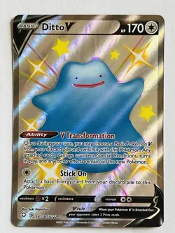Pokemon Ditto V Full Art Shiny Holo Rare Holo Shining Fates SV118/SV122 - Image 1