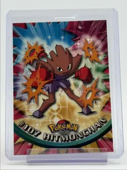 HITMONCHAN 1999 TOPPS POKEMON TV ANIMATION SERIES 2 BLUE LOGO 107 Q0899 - Image 1