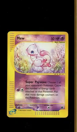 2002 POKEMON EXPEDITION REVERSE FOIL MEW 55/165 LP - Image 1