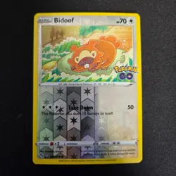 Bidoof (Peelable Ditto) (59/78) Pokemon TCG - Pokemon GO (NM) - Image 1