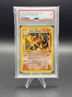 2000 POKEMON GYM CHALLENGE HOLO #2 BLAINE'S CHARIZARD PSA 7 - Image 1
