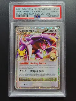 2021 POKEMON CELEBRATIONS CLASSIC COLL #145 GARCHOMP C LV.X-HOLO PSA 10 - Image 1