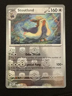 Pokemon TCG Stoutland (Master Ball Pattern) 076/086 White Flare - Image 1