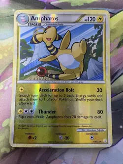 Pokemon HeartGold SoulSilver Ampharos Reverse Holo Rare 14/123 English TCG MP - Image 1