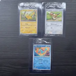 Sealed Eevee + Pikachu Pokemon Together, squirtle pokemon center Stamped 151 - Image 1