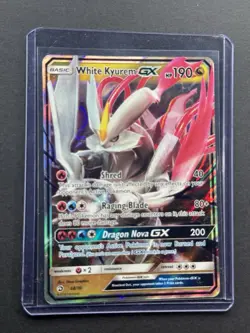 Pokemon White Kyurem GX Ultra Rare Holo 48/70 Dragon Majesty 190 HP Basic - Image 1