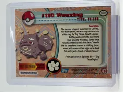 WEEZING 1999 TOPPS POKEMON TV ANIMATION SERIES 2 BLUE LOGO B 110 Q0899 - Image 2