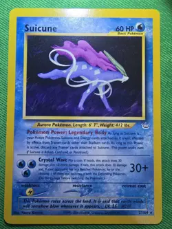 2001 POKEMON TCG NEO REVELATION 27/64 SUICUNE UNLIMITED RARE NEAR MINT - Image 1