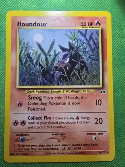 2001 POKEMON TCG NEO DISCOVERY 24/75 HOUNDOUR UNLIMITED RARE NEAR MINT - Image 1