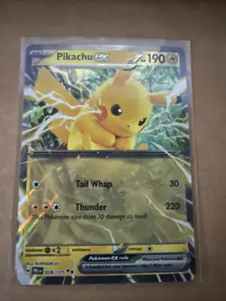 2025 Pokemon Prismatic Evolutions Pikachu ex Double Rare 028/131 NM (b) - Image 1