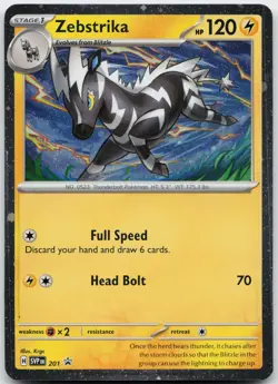 Zebstrika (Cosmos Holo) 201 Holo Holo Rare Scarlet & Violet Promo Pokemon NM - Image 1