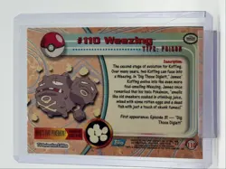 WEEZING 1999 TOPPS POKEMON TV ANIMATION SERIES 2 BLUE LOGO A 110 Q0899 - Image 2