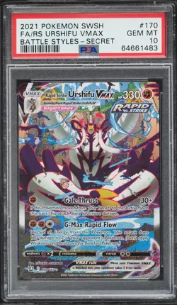 2021 Pokemon Battle Styles Rapid Strike Urshifu VMAX #170 PSA 10 - Image 1
