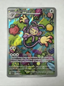 Ambipom 107/094 Me02: Phantasmal Flames Holo Pokemon Full Art Special Rare - Image 1