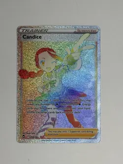 Pokemon Sword & Shield Silver Tempest Candice 204/195 Secret Rainbow Rare NM - Image 1