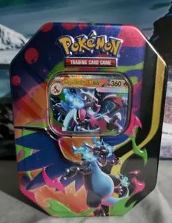 Mega Charizard X EX Tin Pokemon TCG Sealed Brand New. - Image 1