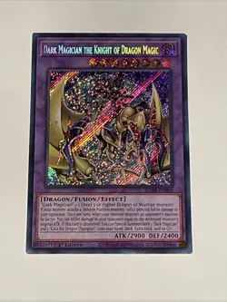 Yugioh Dark Magician the Knight of Dragon Magic BLMR-EN001 Secret Rare 1st Ed NM - Image 1