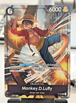 • Monkey.D.Luffy • Alt Art P-035 Pirates Party Vol. 3 Promotion One Piece TCG NM - Image 1