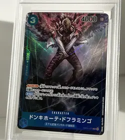 2022 ONE PIECE OP01 JP DONQUIXOTE DOFLAMINGO ALTERNATE ART FEA #073 PSA 10 - Image 2