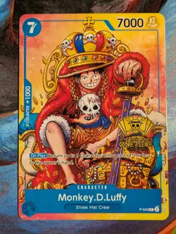 MONKEY.D.LUFFY (2ND ANNIVERSARY STAMPED PROMO) P-043 NM - Image 1