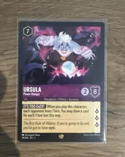 DISNEY LORCANA (THE FIRST CHAPTER) NON-FOIL Ursula Power Hungry Legendary - Image 1
