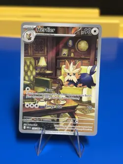 Pokemon TCG Herdier White Flare Illustration Rare Card 155/086 - Image 1