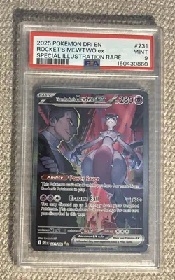 PSA 9 Team Rocket's Mewtwo Destined Rivals 231/182 Pokemon Card - Image 1
